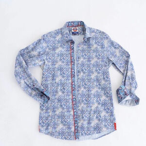 Jermyn and Bond "Modern Fit" Paint Splash  Button Up Long Sleeve Shirt